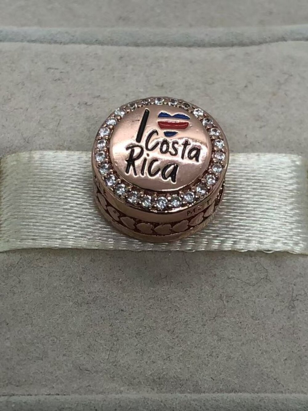 ✨🔥Pandora Costa Rica Flag Exclusive Bead Charm rose gold